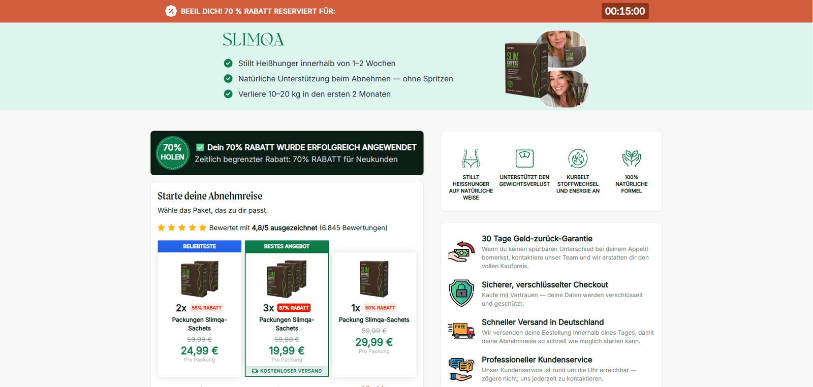 Slimqa Coffee Booster – ab 19,99€ pro Packung